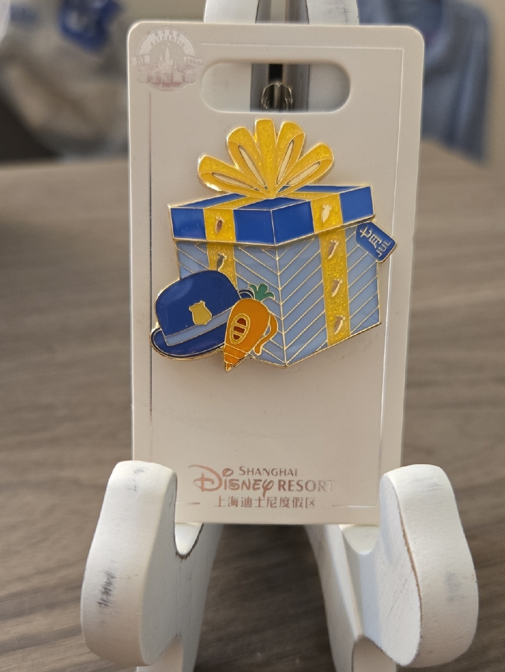 Shanghai Disney Resort "July" character gift box pin featuring Judy Hopps